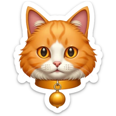 Cat with bell collar sticker