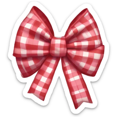 Gingham bow  sticker
