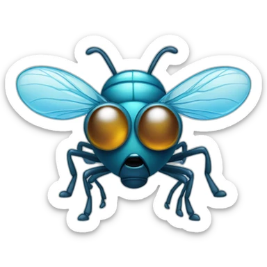 A fly that drinks a drop of water sticker