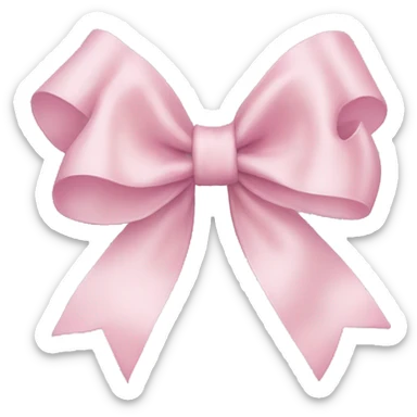 light pink bow  sticker