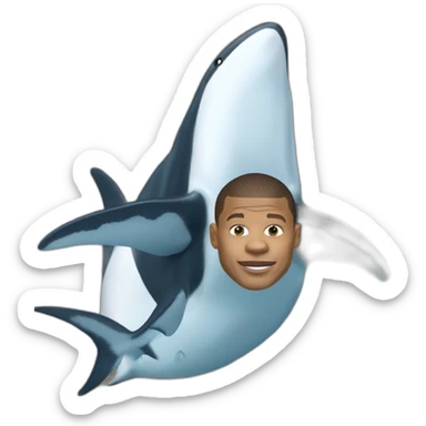Mbappé sur un requin  sticker