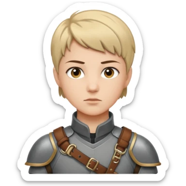 A young legionnaire with short hair, leather straps, and determined focused eyes.
 sticker