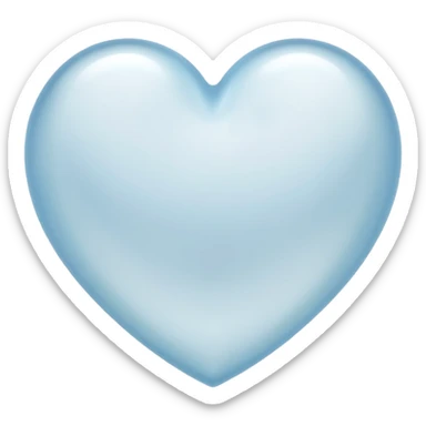 heart with a frosted glass effect sticker