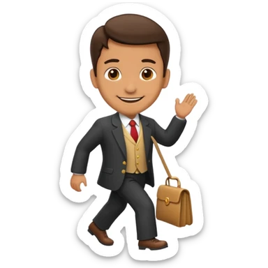 señor mayor camina sticker