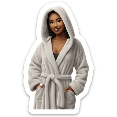 Cozy winter robe sticker