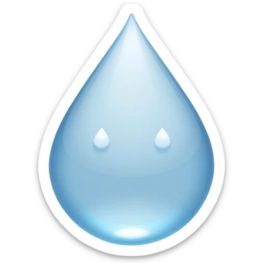 Gota de agua color blanco sticker