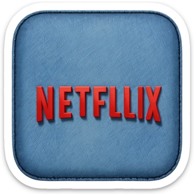 Denim Netflix logo sticker