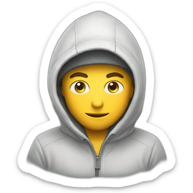 Garçon avec une cagoule sticker