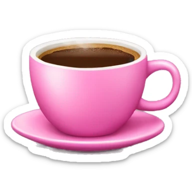 Pink coffee sticker
