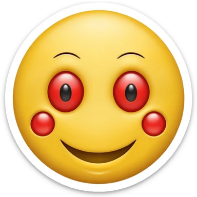 Can u make a smiley face with mushroom eyes sticker