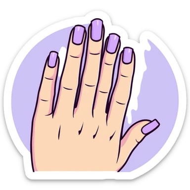 lilac pastel manicure sticker