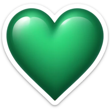 Green ombré heart  sticker