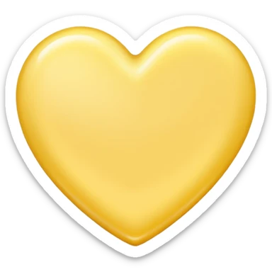 butter yellow heart sticker