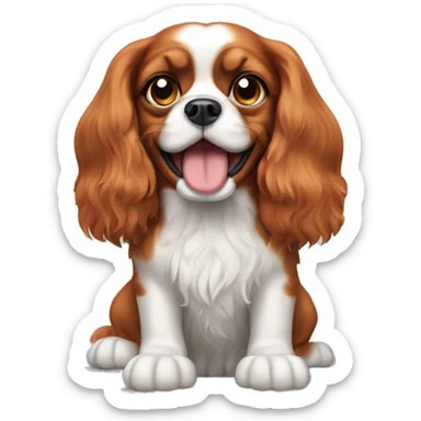 a dog (cavalier king charles)  sticker