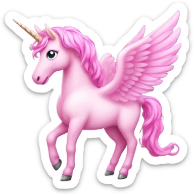 pink winged unicorn sticker