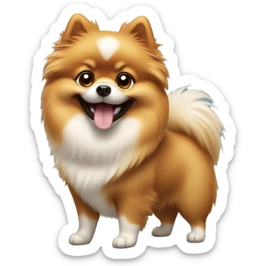 Dog pomeranian smile sticker