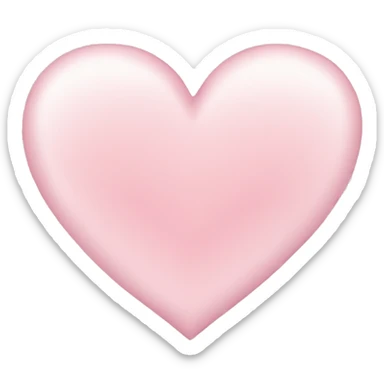 light pink heart  sticker