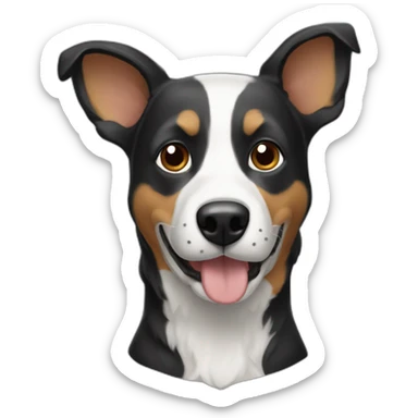 chienne noir aventurière sticker