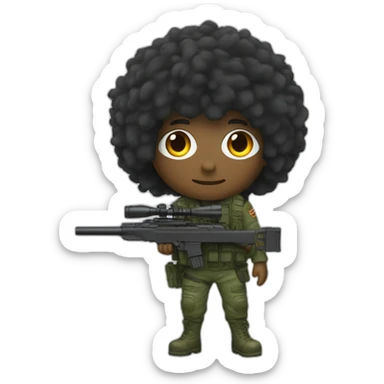 A sniper whit a gilly suit sticker