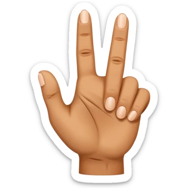 I want a hand with four fingers and one thumb and i want the pointer finger extended out and the thumb upward as to make a gun (finger gun) sticker