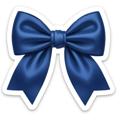 Navy blue bow sticker