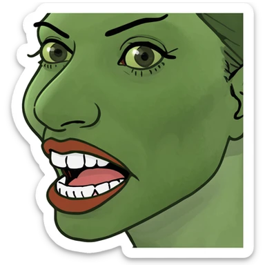 Mexican biting lip construcworkee  sticker