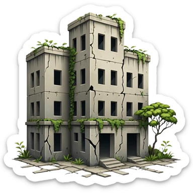 Dystopian Apocalyptic Aesthetic Scenery Deco sticker
