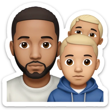 Kendrick Lamar and Drake holding a minor  sticker