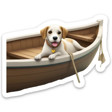 Retired dog in boat sticker