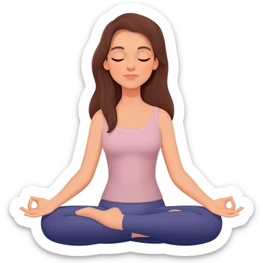 CREA UN EMOJI SOBRE UNA MUJER MEDITANDO sticker