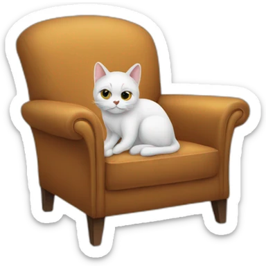 Cat on an armchair sticker