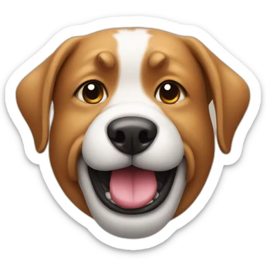 Dog with ball in mouth sticker
