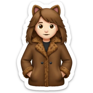 furry coat sticker