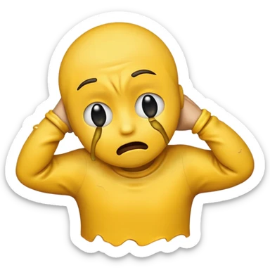 an emoji that strangles itself sticker