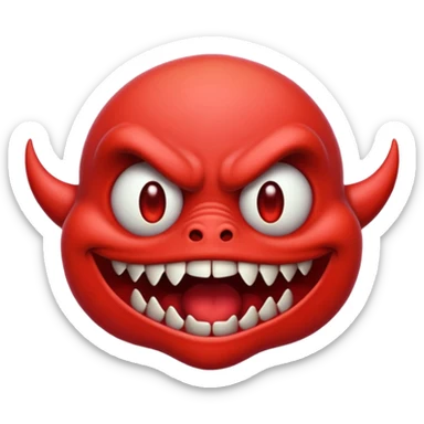 maak een emojie van de vecna  van stranger things in het rood  sticker