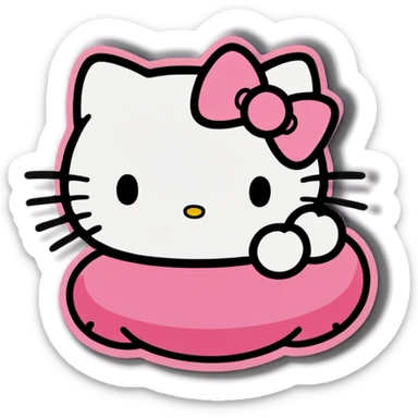 Hello kitty going to sleep  sticker