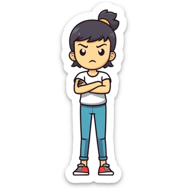 Sassy teenager arguing sticker