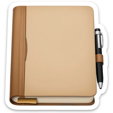 beige journal sticker