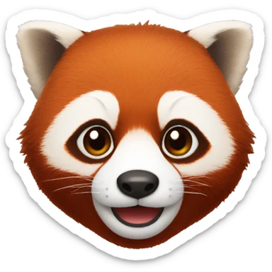 red panda's face sticker
