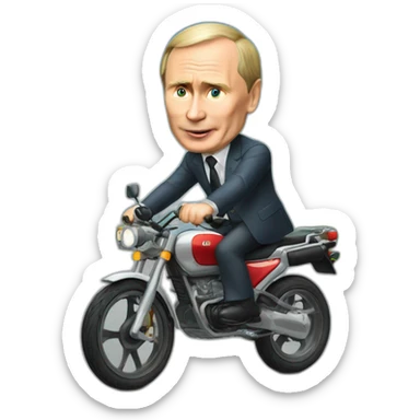 vladmir putin riding a bike sticker
