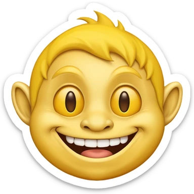Troll face yellow emojis  sticker