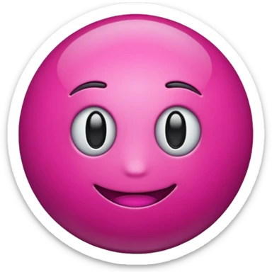 magenta color sphere, Negative : Emoji. sticker