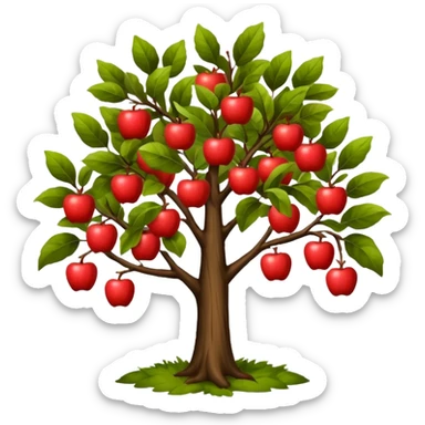 Apple tree, less apples. sticker