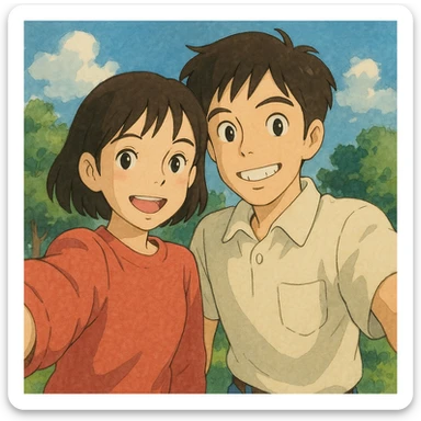 couple selfie sticker