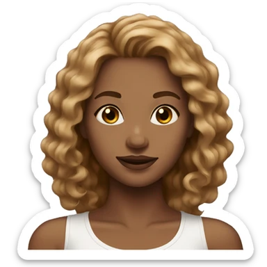 stunning girl light brown hair sticker