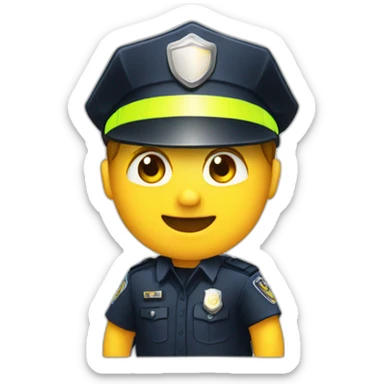 police flashing light sticker