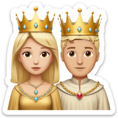 Blonde Queen and Male servant sticker
