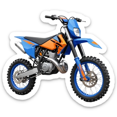 Blue dirt bike 85cc ktm sticker