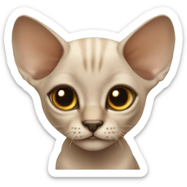 Beige sphinx kitten  sticker