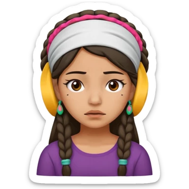 headache mexican girl sticker